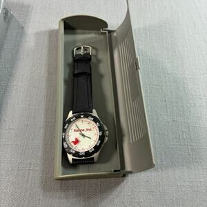 Sweda Keane Inc Promotional Quartz Watch Black Strap Needs Battery w/ Case
